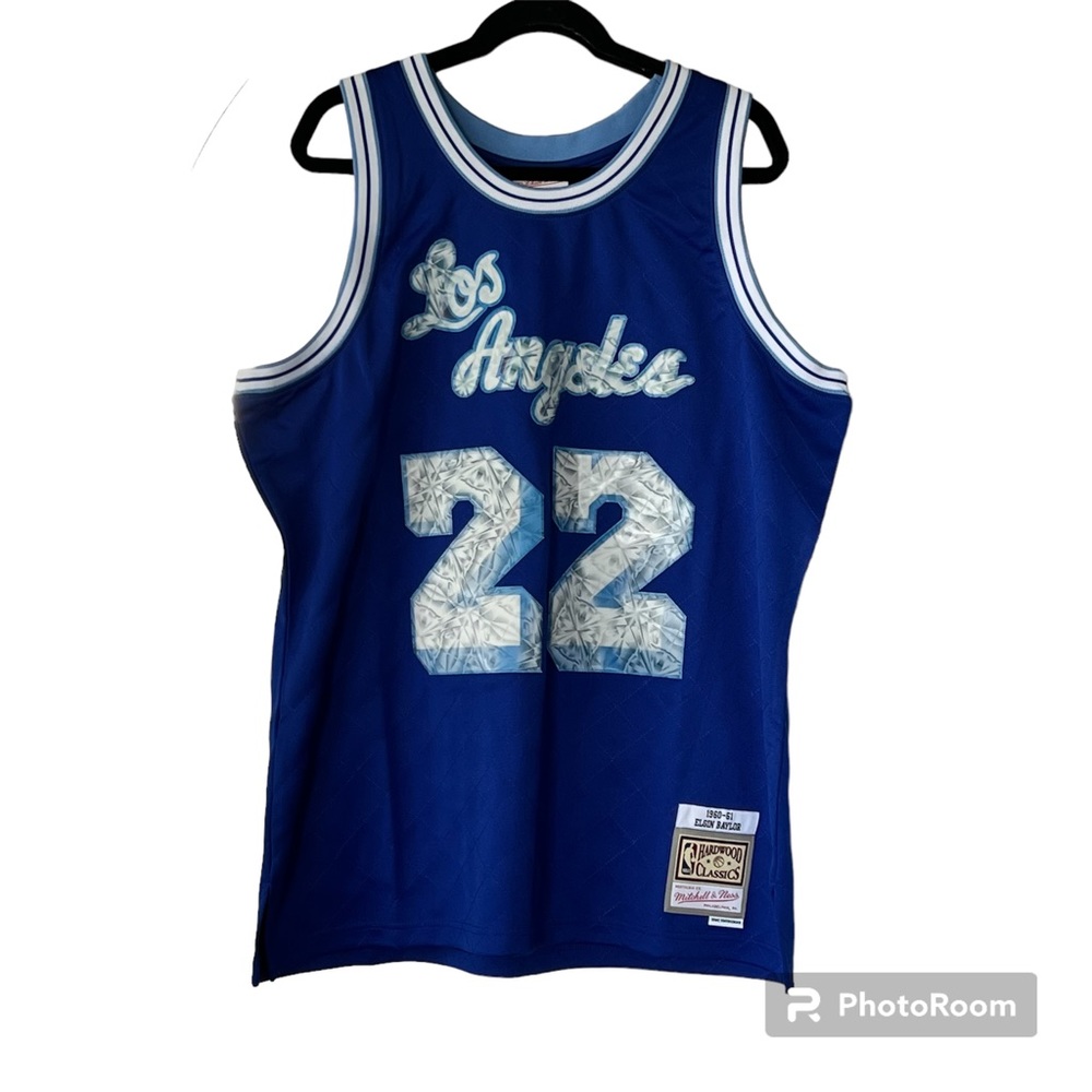 Mitchell & Ness Elgin Baylor Los Angeles Lakers DIAMOND Swingman Jersey Size XL
